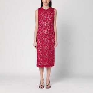 P.A.R.O.S.H. Red Lace Midi Dress Women